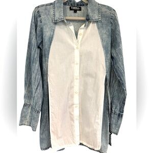 Thrill Jeans Chambray Button up Top/Cardigan